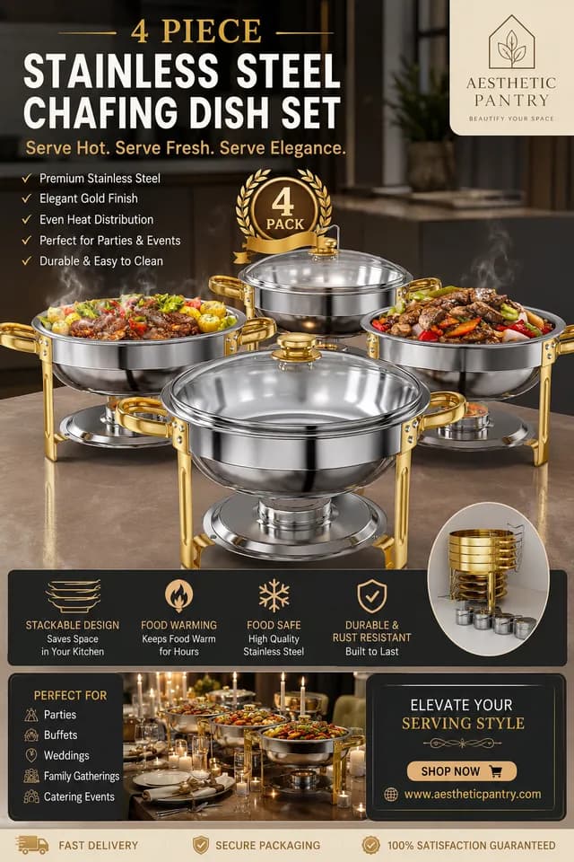 Chafing dishes for buffet 