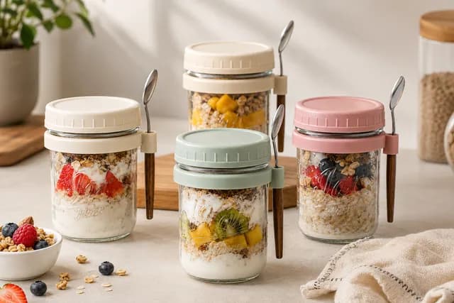Amazon's Choice Overnight Oats Containers Review: The Perfect Glass Meal Prep Jars for Healthy Mornings